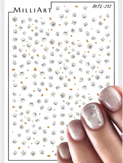Слайдер-дизайн MilliArt Nails Металл MTL-252 Золото