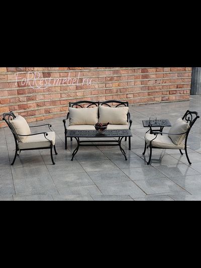 Комплект для отдыха из литого алюминия Venice.фото