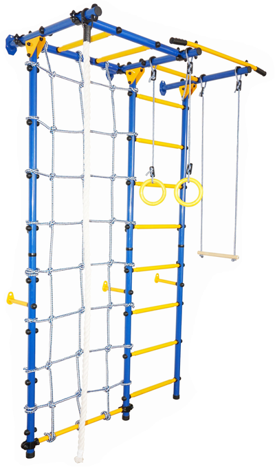 ДСК с креплением к стене с НТ + Рукоход с сеткой цвет сине-жёлтый купить в Воронеже