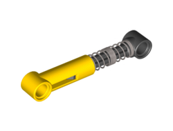 Technic, Shock Absorber 6.5L - Hard Spring, Tight Coils in Middle, Yellow (731c04 / 4142622 / 6027566 / 7653726)