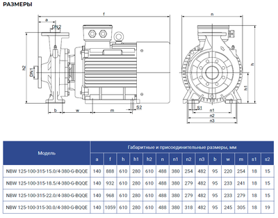 NBW 125-100-315-22/4-G