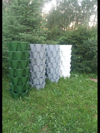 Вертикальная грядка "Лея" (серый)