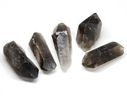 Кварц дымчатый, раухтопаз, кристаллы в ассортименте, Бразилия (36-48 мм, 12-18 г) №35759