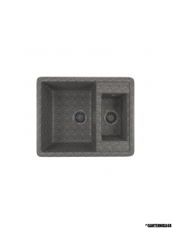 Мойка из искусственного мрамора MIXLINE ML-GM21 двухчашевая 485*600*190мм