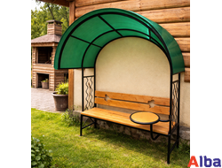 скамейка с навесом