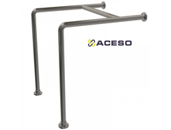 Поручень напольно-настенный  для  унитаза, опора 700х750х850 мм возле унитаза, 4 точки опоры