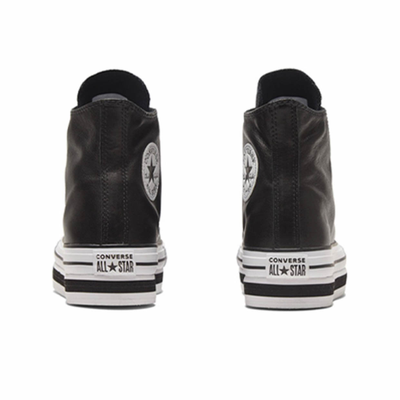 Купить Кеды Converse Chuck Taylor All Star Layer кожаные черные высокие на платформе 569722C
