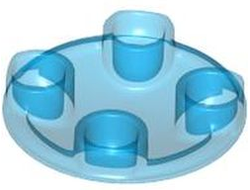 Plate, Round 2 x 2 with Rounded Bottom (Boat Stud), Trans-Dark Blue (2654 / 4168900 / 4250407 / 4278413 / 4529172 / 4623595 / 6171732)
