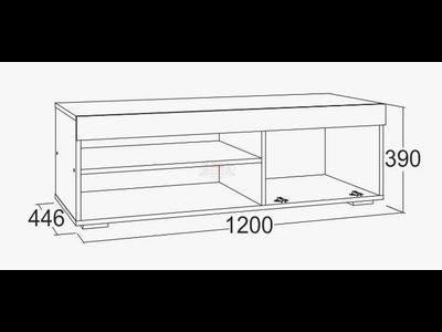 Ольга 19 Тумба для ТВ (дуб крафт серый/дуб крафт белый)