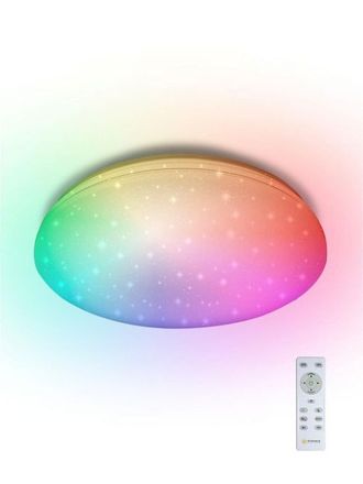 Светильник Estares накладной св/д Saturn R RGB 25W(2200lm) 2K-4K-6K d330x82 IP44 пульт ДУ без канта 558316