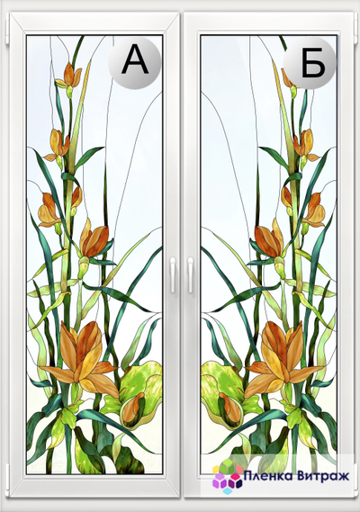 Витражная пленка на окна самоклеющаяся пленка на окна витражная пленка матовая лилии