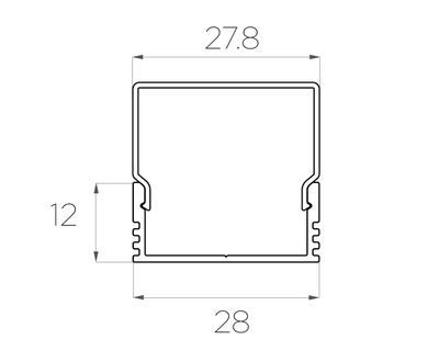 Алюминиевый профиль 4L-2812-S ANOD