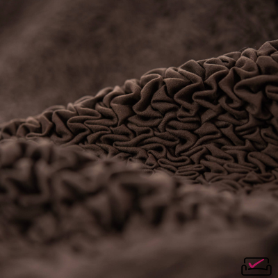 Чехол на угловой диван с левым выступом Микрофибра Шоколад. ЗАЩИТА ДЛЯ МЯГКОЙ МЕБЕЛИ ОТ ЖИВОТНЫХ. ИТАЛИЯ