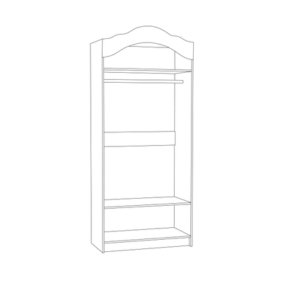 Шкаф двухстворчатый Роуз 13.195 белый, ясень ваниль