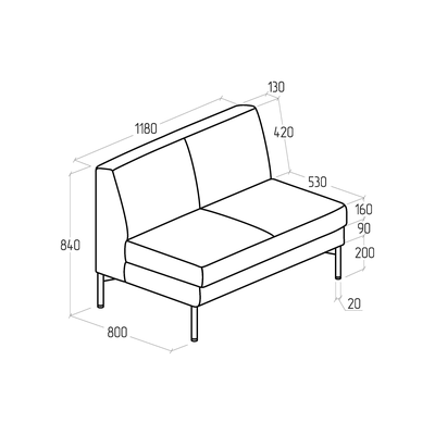 Модуль Everprof Gamma двухместный Экокожа Черный