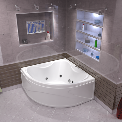 Акриловая гидромассажная ванна BAS Риола 135х135