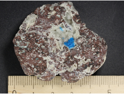 Кавансит, кристаллы на породе, Индия (49*44*17 мм, 37 г) №28639