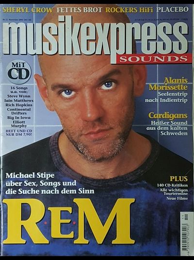 Musikexpress Sounds Magazine November Rem, Sheryl Crow Иностранные музыкальные журналы, Intpressshop