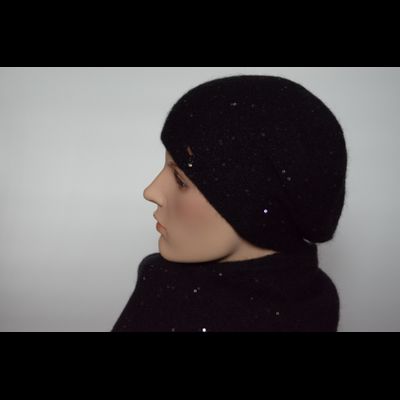 Черный берет вязаный Vizio Италия 6943 B