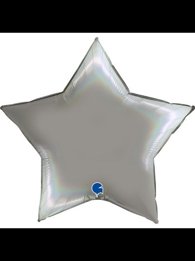 Шар 18"/48 см Звезда, Голография, Италия