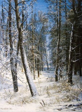 Зима в лесу, по мотивам картины Шишкина И.И.  (алмазная мозаика) mp-mz-mo avmn