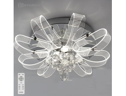 Estares св-к-люстра св/д управл. ITALIKA R 60W(5700Lm) 2K-4K-6K 550х260 пульт ДУ хром IP20