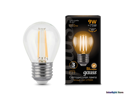 Gauss LED Filament Globe P75 9w 827/840 E27