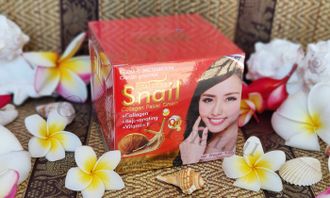 Купить антивозрастной крем для лица с экстрактом слизи улитки и витамином Е Thai Herb инструкция