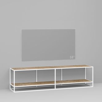 Тумба TV stand 160 lite 2 white темный дуб