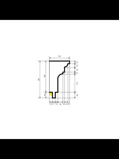 Фасадный карниз для подсветки KC304