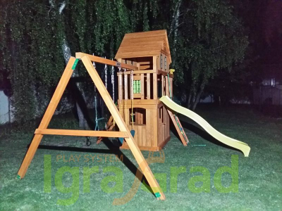 Детская площадка IgraGrad Шато 2 с трубой (Домик) купить в Воронеже