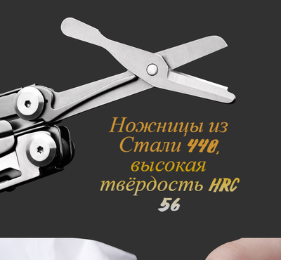 Трансформер мультитул - GHK8 с набором бит, 14 в 1 /многофункциональный инструмент из нержавеющей стали