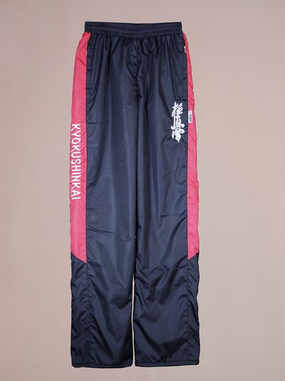 Брюки спортивные с вышивкой символики каратэ утепленные на флисе