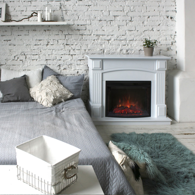 камин электрический Carolina WT с очагом Evrika 25.5 LED