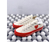 Кеды Converse Comme des Garcons Play белые низкие с красной подошвой
