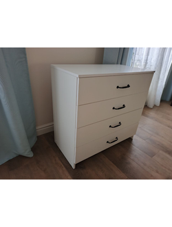Эва КМ-021 комод 4 ящика (улучшинная фурнитура) Белый