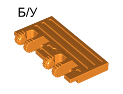 ! Б/У - Hinge Train Gate 2 x 4 Locking Dual 2 Fingers with Rear Reinforcements, Orange (44569 / 4525851) - Б/У