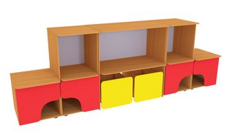 Стенка для игрушек и пособий (размер  д/ш/в 2640/490/937)