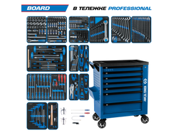 Набор инструментов 325 предметов, "BOARD", в синей тележке KING TONY 9G38-325MRVB