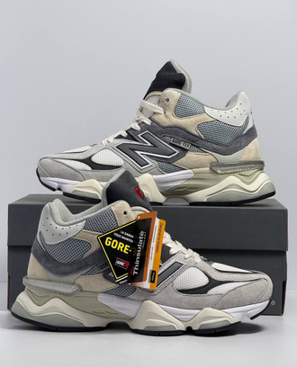 New Balance 9060 Light Grey с мехом