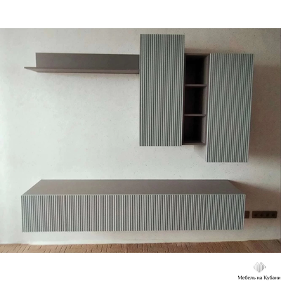 Сканди тумба под ТВ Серый Шифер/Грин Грей Софт