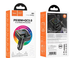 Автомобильный FM трансмиттер Hoco E81 черный