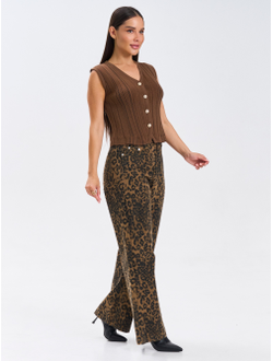 Жилет вязаный на пуговицах