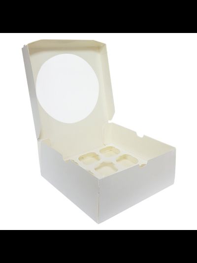 Коробка на 9 капкейков с/о ПРО (белая), 250*250*100мм