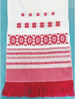 Рушник полотенце "Тканый,Карельские узоры"