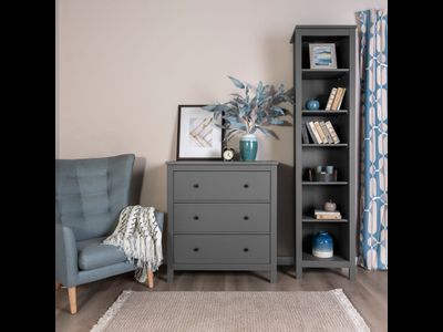 Сага Комод 3 ящика 920х1007х510 серый