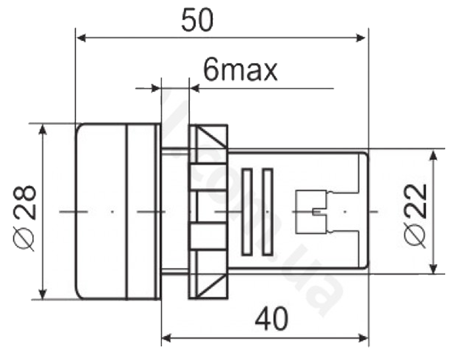Светосигнальная арматура IEK AD-22DS BLS10-ADDS-110-K04/07 Red/Blue