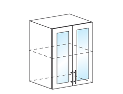 ШВС 600 Шкаф настенный 2-дверный со стеклом