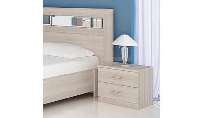 Тумба прикроватная "Роксана" с выдвижными ящикамив цвете Ясень Шимо Светлый от омского производителя