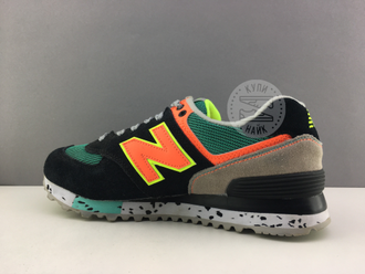 New balance 574 черные с бирюзовым женские (36-40) Арт. 043F